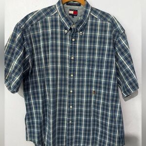 Tommy Hilfiger Blue Plaid Men's Shirt